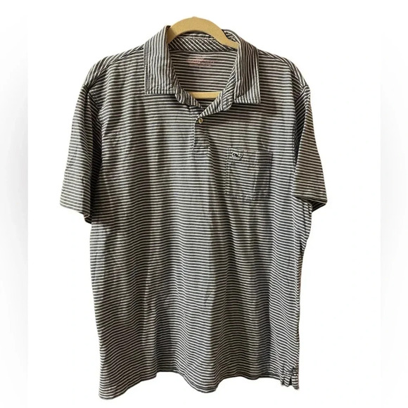 VINEYARD VINES STRIPED COTTON POLO - Picture 1 of 4